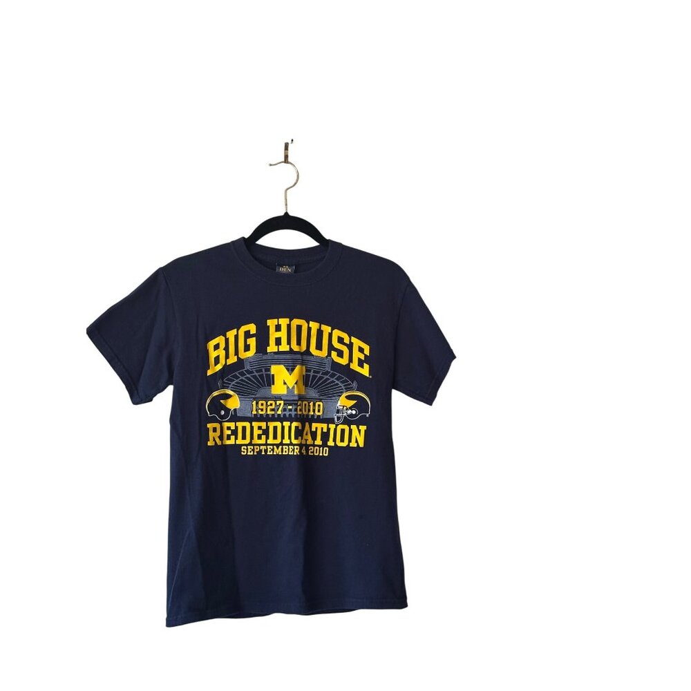 University Of Michigan Big House Rededication T-Shirt - 2010 Edition Navy Blue